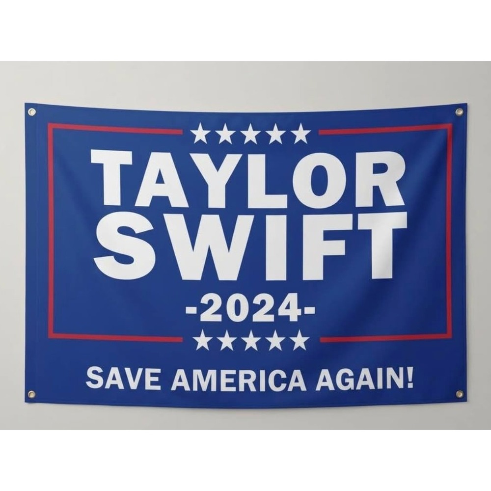 Swiftie Americana Flag Taylor Swift Save America Again Banner Blue